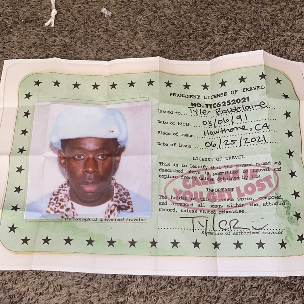 Tyler the creator: call my if you get lost poster